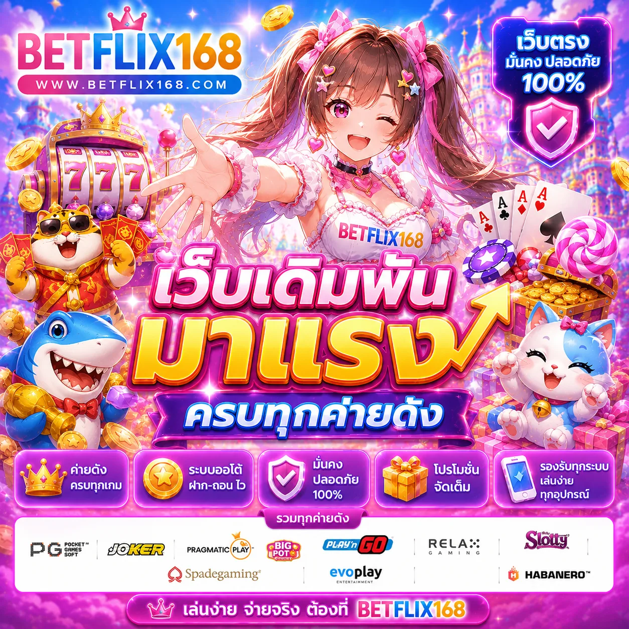 ทางเข้าเล่น betflix168 บนมือถือ