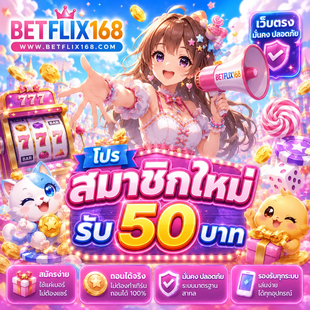 ภาพเจ้าหน้าที่บริการลูกค้า Betflix168 พร้อมให้คำแนะนำ